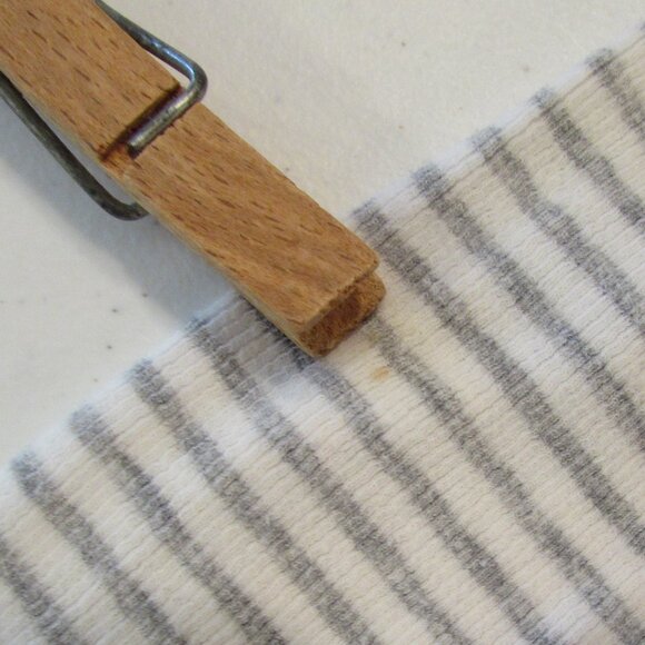 Gap Gray/White Striped Cotton StretchThermal Tee Small - Picture 12 of 16